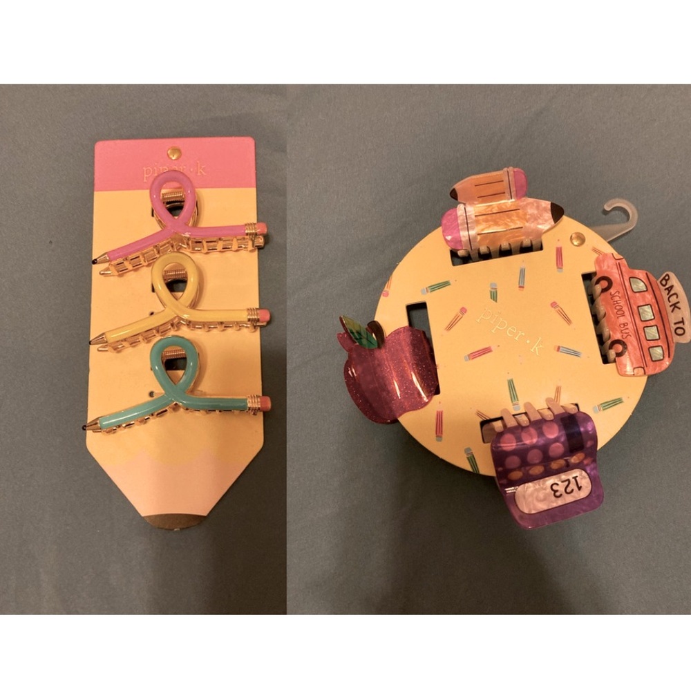 Back to School Hair Clip Set